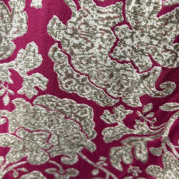 Soft Surroundings Wine Floral Paisley Velvet Embroidered Boho LS Tunic Top Sz L - Picture 7 of 13